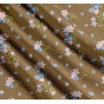 thumbnail image 3 of Soimoi Cotton Voile Fabric Leaves & Periwinkle Floral Print Fabric by Yard 42 Inch Wide, 3 of 7