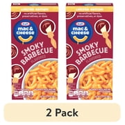 (2 pack) Kraft Mac and Cheese, 1 Box, for Easy Dinner or Dinner Sides, Smoky Barbecue Flavored, No Artificial Flavors, Preservatives or Dyes, 7.25 oz