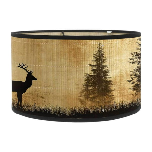 Pantalla de lámpara E27 para uso doméstico y decoración de oficina con diseño de ciervo para lámpara colgante y de pie. Estilo A