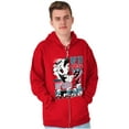 thumbnail image 4 of The Smurfs Kanji Up To No Good Zip Hoodie Sweatshirt Men Brisco Brands L, 4 of 6