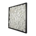 thumbnail image 5 of DecMode White Capiz Shell Handmade Dimensional Overlapping Geometric Wall Decor with Black Metal Frame, 5 of 7