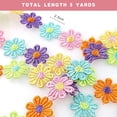 thumbnail image 7 of Holzlrgus 15 Yards 2.5cm Width Daisy Flower Trim Ribbon Embroidery Lace Colorful Daisy Flower Lace Flower Applique Sewing Dressmaking Edging Trimmings Flower Decorating Lace Sewing Craft Lace, 7 of 7