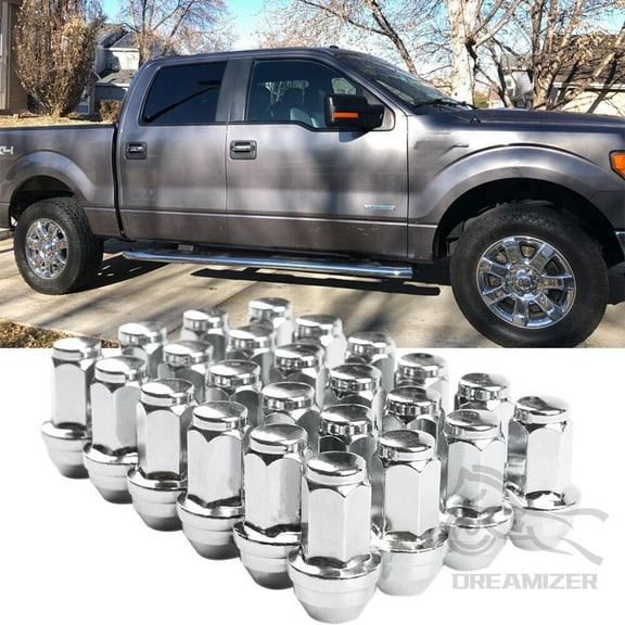 24pcs 14x2.0 OEM/Stock Lug Nuts for 2015-2019 Expedition/F-150, M14 One-piece Design Factory Chrome Wheel Lugnuts for Lincoln 2016-2018 MKX, 21mm Hex Anti-rusting Updated