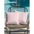 thumbnail image 4 of Outdoor Pillows Waterproof, Modern Simple Bedding Throw Pillows with Insert for Couch Sofa Bed, Country Leaf Floral Stripes Lines Pink 18x18 Inch Pillowcases Decorative Camping Patio Pillow Set of 2, 4 of 8