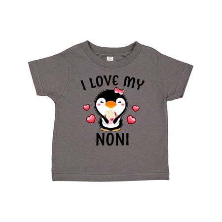

Inktastic I Love My Noni with Cute Penguin and Hearts Gift Toddler Toddler Girl T-Shirt