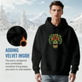 thumbnail image 2 of Men's Long Sleeve Hoodie Pullover Sweatshirt with Pockets - Colorful Graphic Face Design Large Eyes & Green Hair Eye - Catching Style, 2 of 7