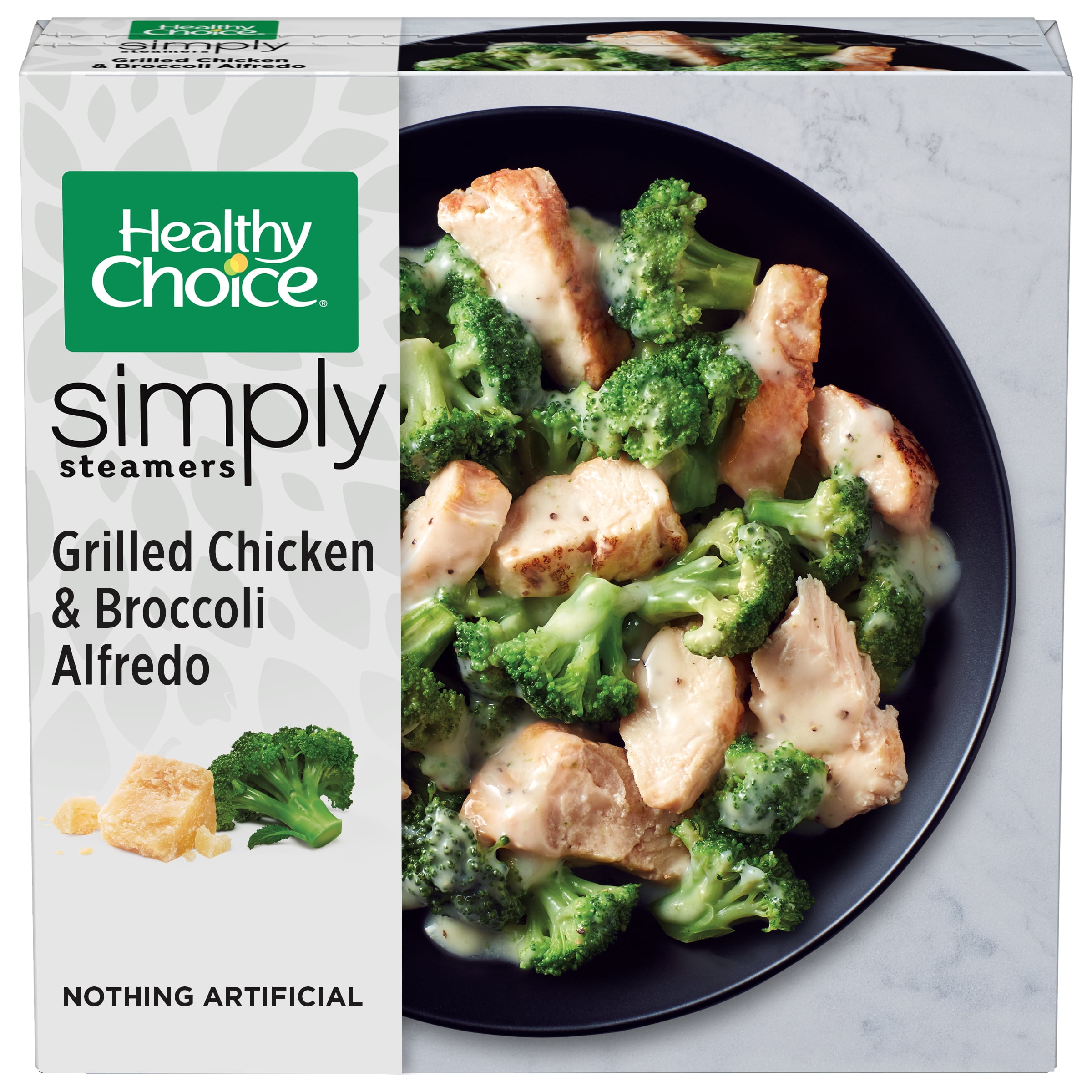 Healthy Choice Simply Steamers Grilled Chicken & Broccoli Alfredo Frozen Meal, 9.15 oz (Frozen)