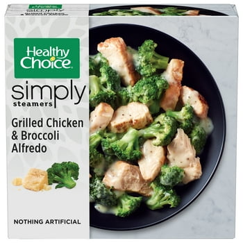 y Choice Simply Steamers Grilled Chicken & Broccoli Alfredo Frozen Meal, 9.15 oz (Frozen)