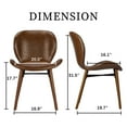 thumbnail image 6 of Kithkasa Mid Century Modern Dining Chairs Set of 2,18" Seat Height,Faux Leather Side Chair with Wood Legs for Kitchen Dining Room, 6 of 10
