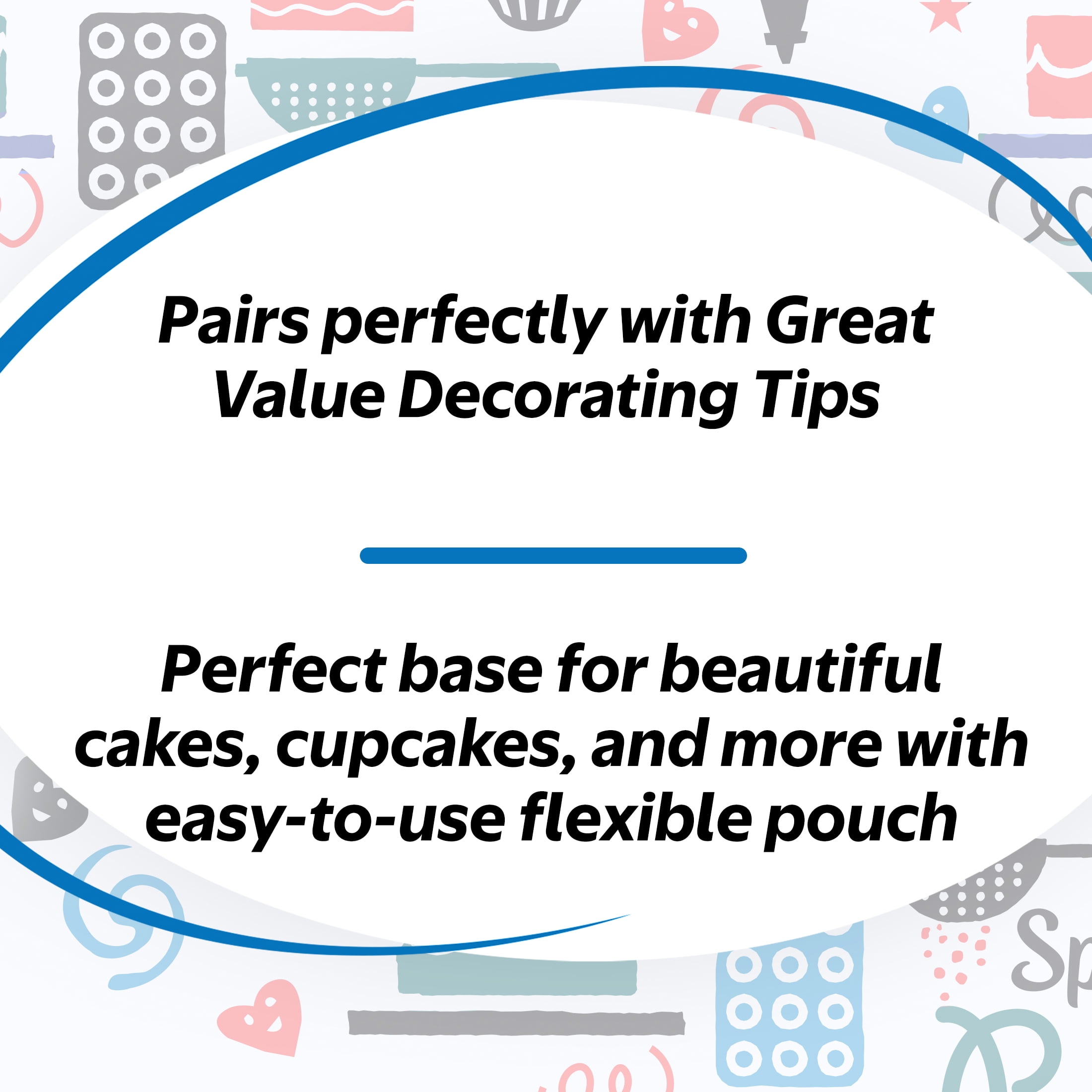 Great Value White Decorating Icing, 8 oz