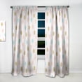 thumbnail image 2 of Designart 'Gold Chic Retro Design III' Mid-Century Modern Curtain Panel, 2 of 5