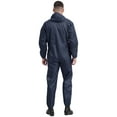 thumbnail image 5 of iiniim Men Long Sleeve Hooded Dustproof Mechanic Uniform Workshop Auto Workwear Work Jumpsuit Coverall A Navy Blue 3XL/185, 5 of 7