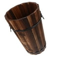 thumbnail image 4 of Melantax Rustic Style Wooden Trash Can Farmhouse Bathroom Trash Can Decor Bedroom Trash Can Wooden Bathroom Accessories Office Trash Can, 4 of 6