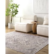 Livabliss x Vivir Eleni Vintage Washable Area Rug, 3'11" x 5'11", Gray, (4' x 6')