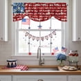 thumbnail image 3 of Independence Day Tie Up Valances Curtain, Adjustable Kitchen Patriotic Blue Red Flowers U.S. Flag Style Valances for Windows Decor, Rod Pocket Short Curtains Set for Bedroom/Bathroom, 54"x18", 3 of 9