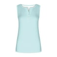thumbnail image 6 of Timegard Tank Tops for Women Round Neck Button Sleeveless Solid Color Dressy Casual Tunic Top Blouse, 6 of 7
