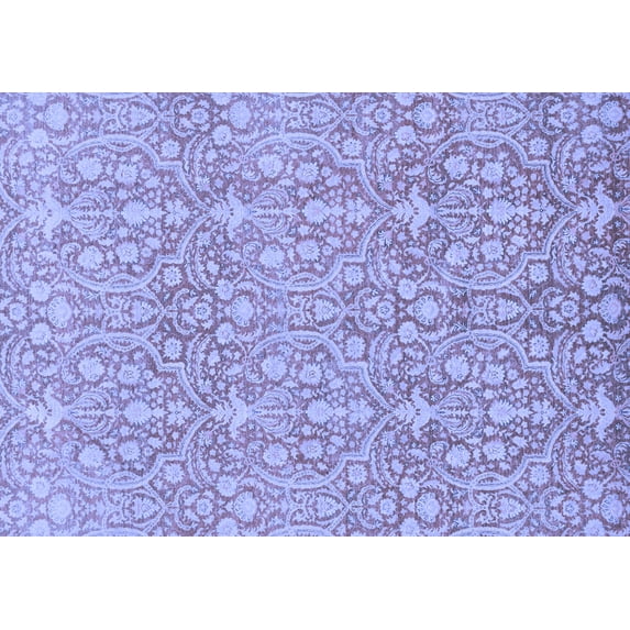 Ahgly Company Indoor Rectangle Abstract Blue Modern Area Rugs, 6' x 9'