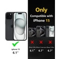 thumbnail image 2 of for iPhone 15 Case, Compatible with MagSafe, Translucent Matte Shockproof Anti-Slip Anti-Fingerprint Pocket-Friendly Phone Case Cover - Black, 2 of 7