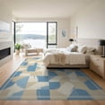thumbnail image 3 of ODIKA Geometric Abstract Muted Palette Brushstroke Inspired Design for Great Room, Indoor Open Concept, Large Living Low Profile Flatwoven, 3 of 7