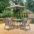 thumbnail image 2 of Crestlive Products 5 Pcs Metal & Glass Patio Dining Set with Umbrella Hole in Beige, 2 of 7