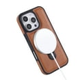 thumbnail image 2 of Magnetic for iPhone 15 Plus Case with Ring Holder Stand, Protective PU Leather Phone Case Grip Loop, Compatible with Mag-Safe, Built-in Kickstand Cover for iPhone 15 Plus Men Women, Brown, 2 of 10