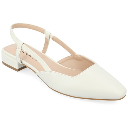 

Journee Collection Womens Paislee Sling Back Block Heel Square Toe Flats