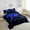 Navy Blue, variant on Erosebridal Video Game Bedding Twin Comforter Set Men, Neon Lines Down Comforter, Teal 2 Pieces