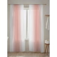 thumbnail image 5 of Sheer Curtains 108 inches Long, Pink White Ombre Gradient Color Light Filtering Sheer Window Curtains Rod Pocket Voile Drapes for Bedroom Living Room, 52"W x 108"L 2 Panels, 5 of 7
