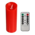 thumbnail image 3 of FRCOLOR Bougie Électrique 1 Ensemble Lampes à Bougie LED Rouges Lampes à Bougie Sans Fumée Déco avec Télécommande,7.87"X2.95"X2.95 Pouces, 3 of 4