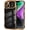 Black, variant on for iPhone 14 Pro Max Case Cute Curly Wave Frame Shape Phone Cases, Thin Slim Luxury Plating Wavy Edge Soft TPU Bumper Shockproof Rubber Protective Cover for Women Girls, Love Heart-White