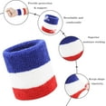 thumbnail image 5 of 6 Pieces Sweatband Set Sports Headband Wristband Set, Moisture Wicking Athletic Sweatbands 4 Wrist Sweatband and 2 Headbands, Terry Cloth Sweat Absorbing Head Band for Workout, 5 of 8
