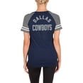 thumbnail image 2 of Women's New Era Navy Dallas Cowboys  Lace-Up Raglan T-Shirt, 2 of 2