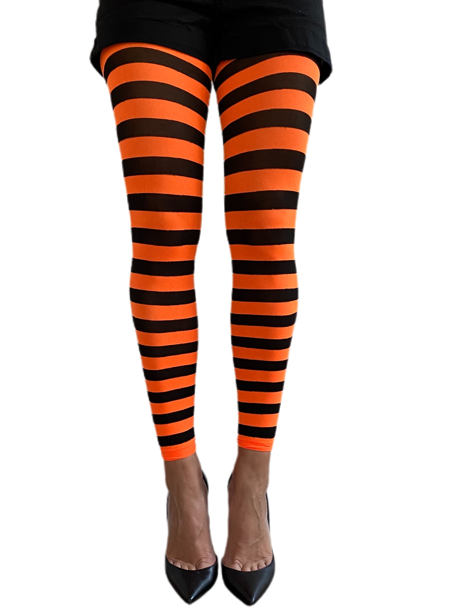 Striped footless tights Clearance
