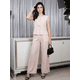 thumbnail image 2 of Conjunto 2 Piezas Casual Chic, Blusa Sin Mangas Minimalista y Pantalón Holgado a Rayas para Mujer, 2 of 5