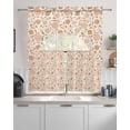 thumbnail image 2 of Orange Flowers Kitchen Curtains Sets 36 Inch Length with Valance, Vintage Chic Farmhouse Plants Floral Swag Valances and Tiers Curtain Set Drapes Swag Curtains for Living Room, Bathroom, Bedroom, 2 of 6
