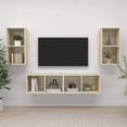 thumbnail image 4 of vidaXL Wall-mounted TV Cabinets 4 pcs White Engineered Wood, 4 of 11