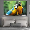 thumbnail image 1 of TISHIRON 3PCS Framed Canvas Wall Art Set,42"x28" Macaw Kissing Canvas Art Decor, 1 of 6