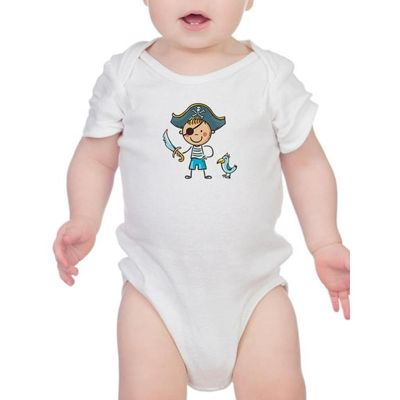 Child In Pirate Costume Cartoon Bodysuit Infant -Image by Shutterstock, 18 Months