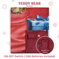 thumbnail image 4 of Lit Holiday LED Throw, Teddy Bear Christmas Blanket with Soft Fabric and 3 Lighting Modes, 50” x 60”, 4 of 9