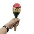 thumbnail image 4 of Pair of Wooden Large Maracas Rumba Shakers Rattles Sand Hammer Percussion Instrument Musical Toy for Kid Children Party Games, 4 of 6
