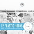 thumbnail image 4 of SIXLON Gray Shower Curtain with Hooks,Weighted-Hem Polyester Bathroom Curtain, 72" x 72", 4 of 8