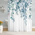 thumbnail image 3 of Blue Eucalyptus Leaves Shower Curtain, Watercolor Plant Floral Bathroom Shower Curtain, Fabric Waterproof Botanical Shower Curtain with 12 Hooks, 72 x 72 Inch, 3 of 6