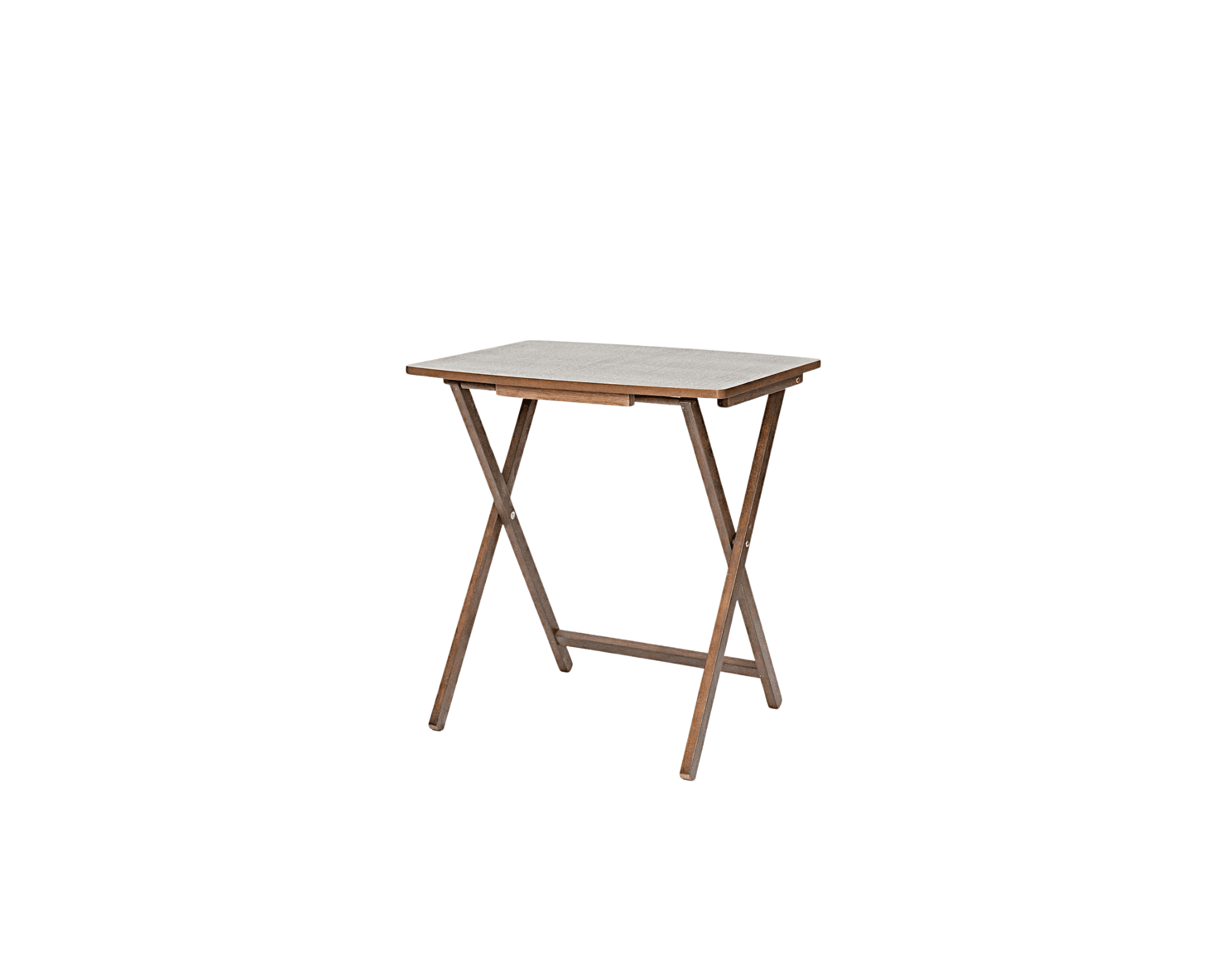 Mainstays 5-Piece XL Rubberwood and MDF Folding TV Tray Set with Storage Rack, Rustic Espresso