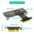 thumbnail image 5 of 10CM M.2 NGFF NVME Key M SSDs to PCIE 4X Extension Cable with Magnetic Pad, 5 of 10
