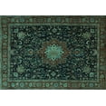thumbnail image 1 of Ahgly Company Indoor Rectangle Medallion Turquoise Blue Traditional Area Rugs, 4' x 6', 1 of 4
