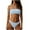 White, variant on Bikini Sets for Women 2 Piece Summer Bandeau Strapless Solid Color Stretch Stripe Bikini Bathing Suit Low Waisted High Cut Bottom Swimsuit