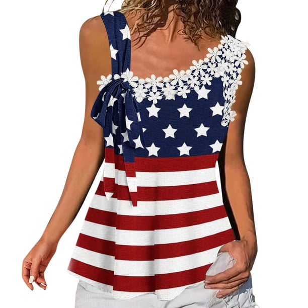 Moda Mujer Causal Sólido Impresión Blusa Encaje Vendaje Sin mangas Camiseta Verano Tops Fridja gh2624
