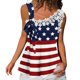 thumbnail image 1 of Moda Mujer Causal Sólido Impresión Blusa Encaje Vendaje Sin mangas Camiseta Verano Tops Fridja  gh2624, 1 of 5