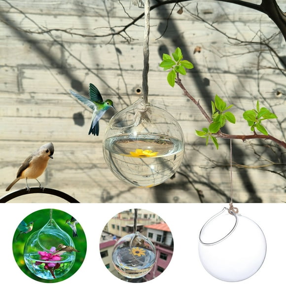 RXIRUCGD Mangeoire en Verre pour Colibri, Soufflage Manuel, Mangeoire pour Colibris en Verre