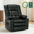 thumbnail image 3 of MCombo Large Lay Flat Dual Motor Power Lift Recliner for Big and Tall Elderly, Faux Leather(Black), 3 of 11